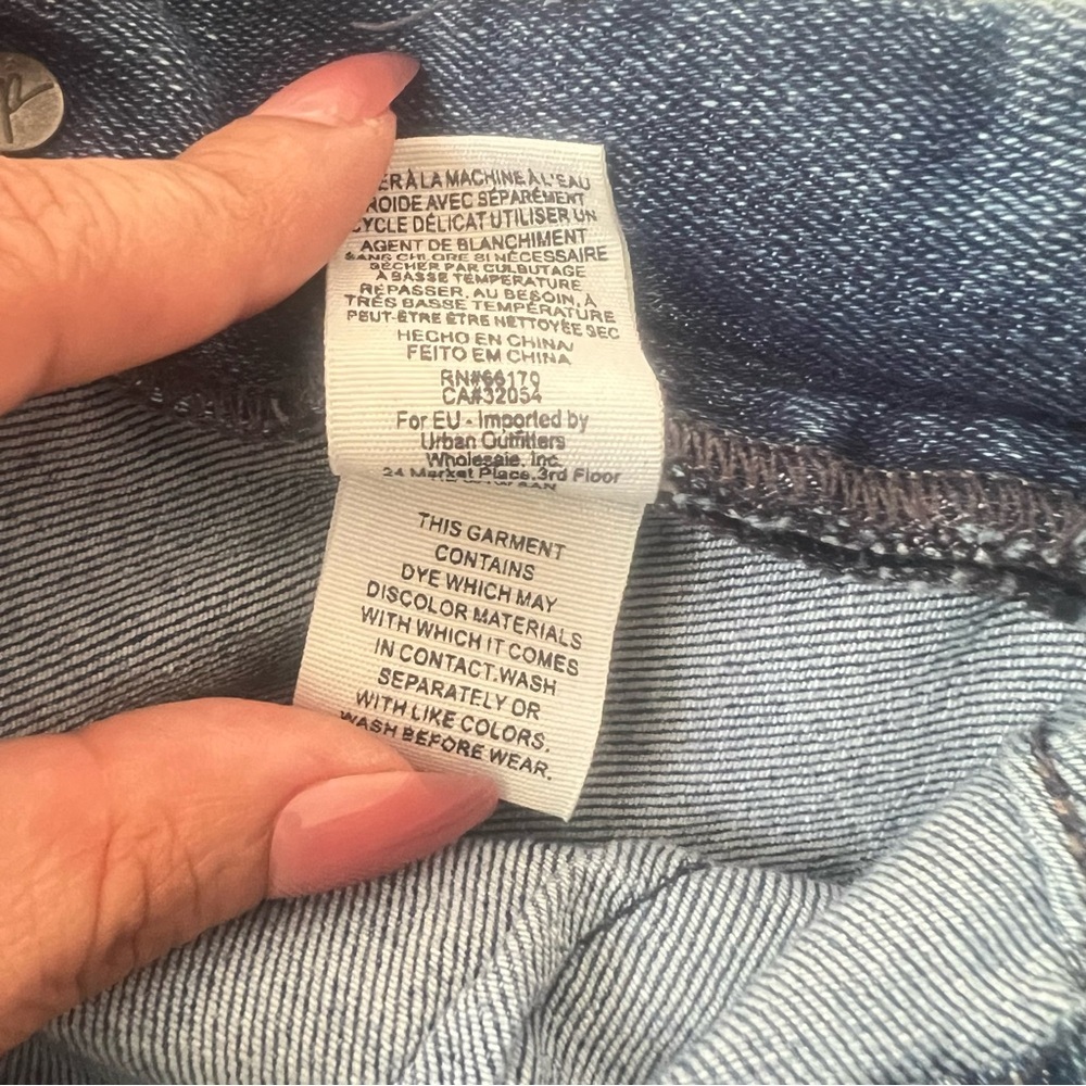 Free People We the Free Slim Ankle Denim Overalls Size 28 - Picture 11 of 13